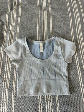 Light Blue Crop Top